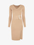 Robe pull à ceinture strassé trompe-l&