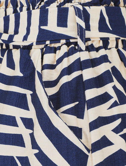 Short paper bag imprimé tropical - Marine - 3