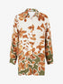 Chemise ample manches longues imprimé floral - Marron - 1