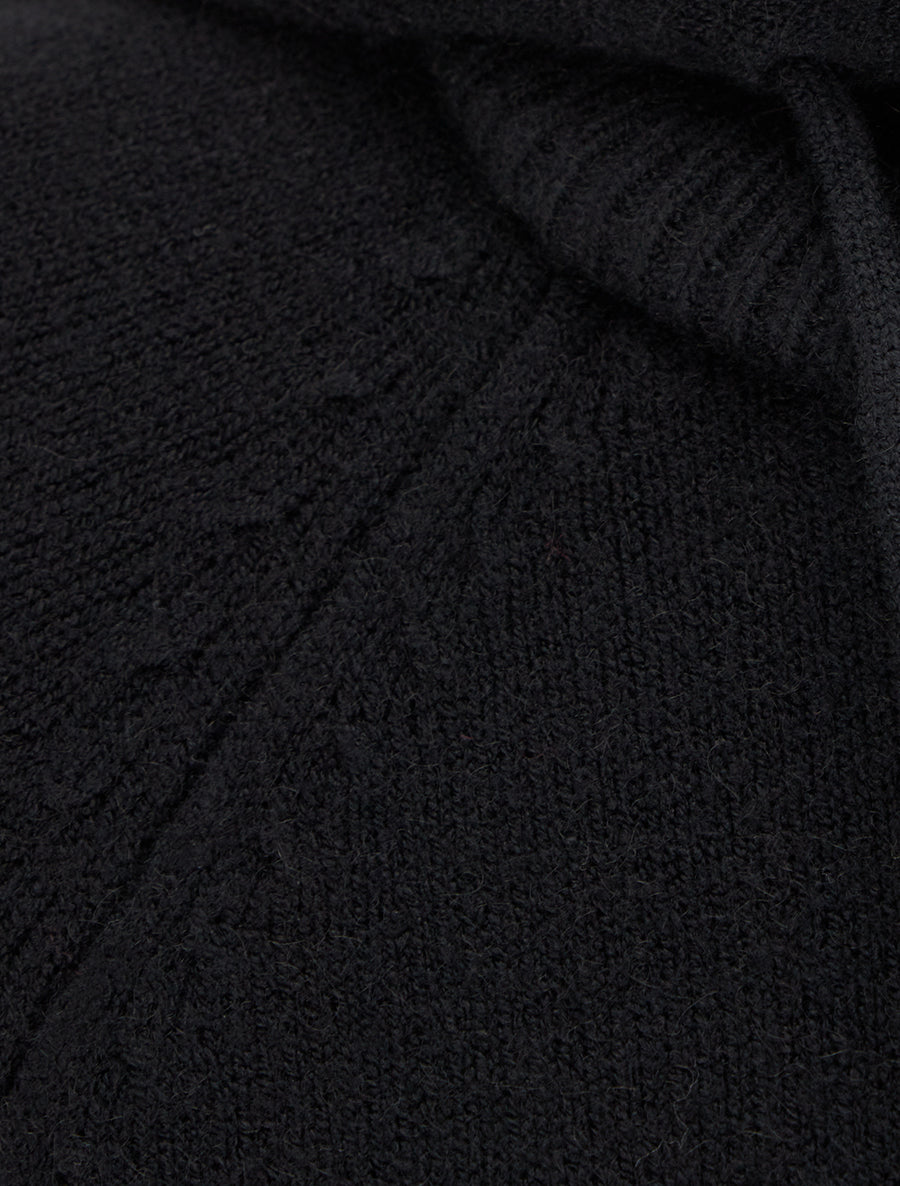 Pull à capuche coupe droite - Noir - 3
