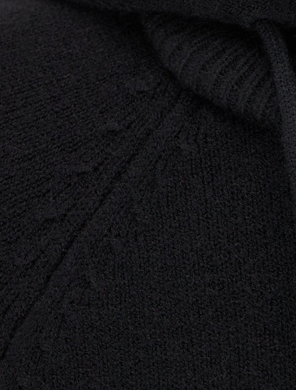 Pull à capuche coupe droite - Noir - 3