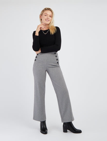 Pull asymétrique à empiècement bijou M - Noir - 8