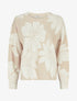 Pull à imprimé floral - Taupe - 1