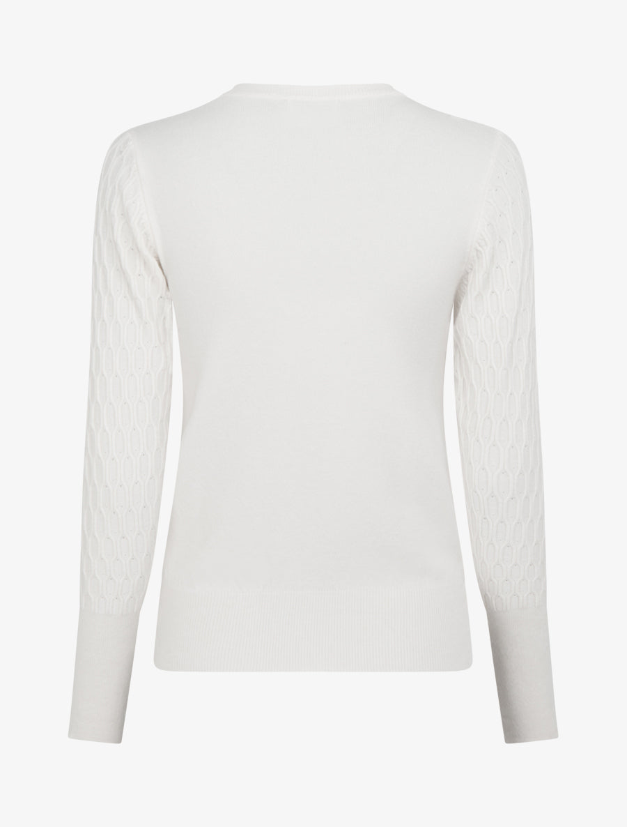 Pull ajusté en maille effet nid d&