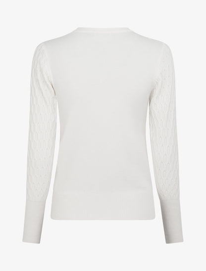 Pull ajusté en maille effet nid d&