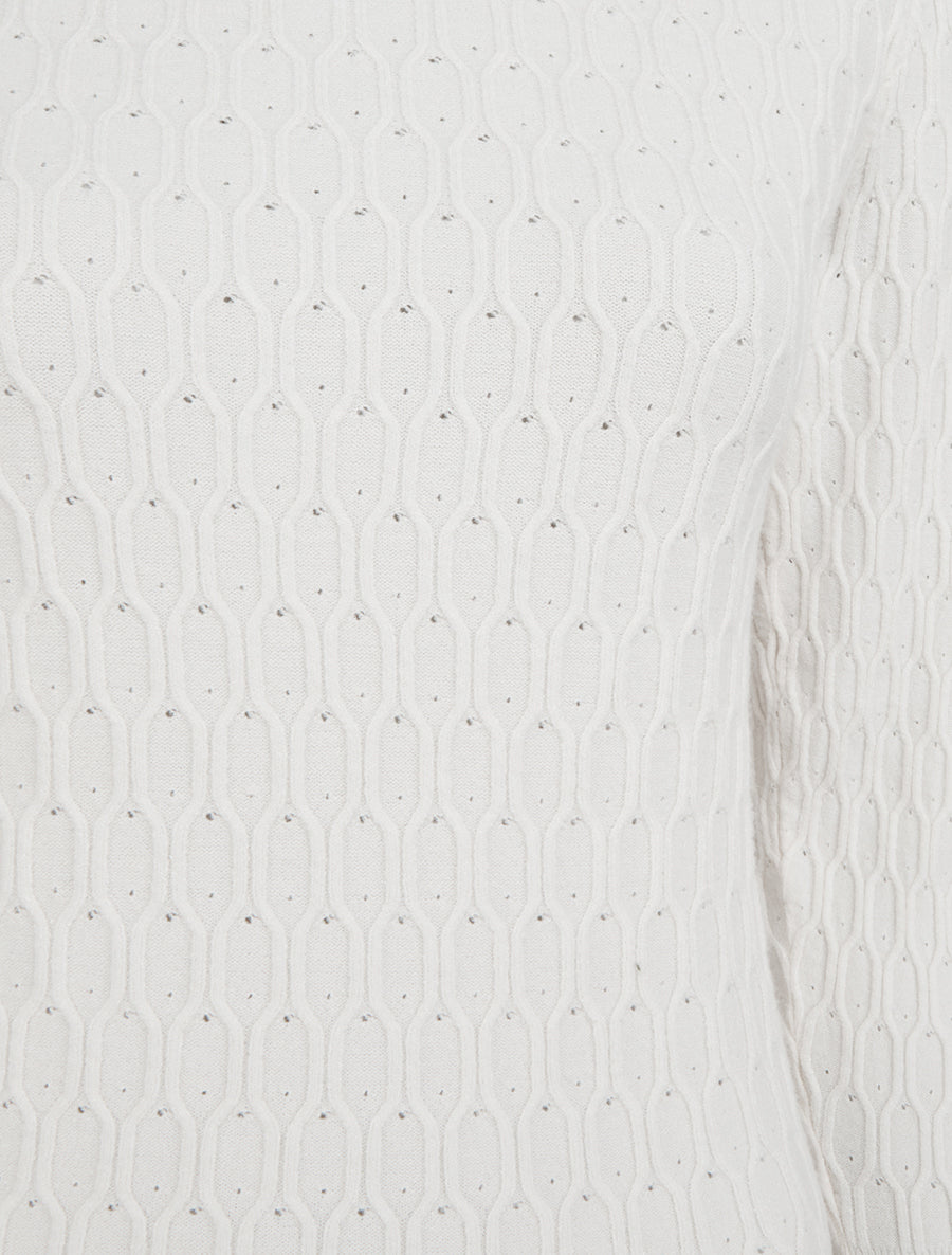 Pull ajusté en maille effet nid d&