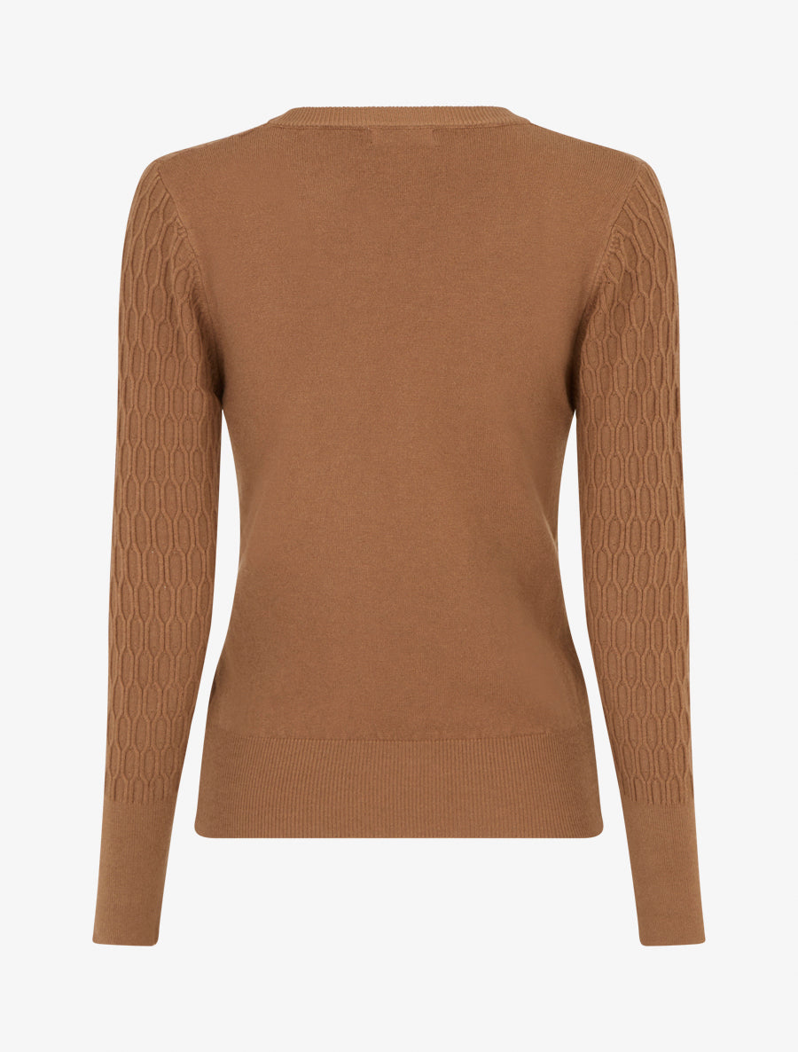 Pull ajusté en maille effet nid d&