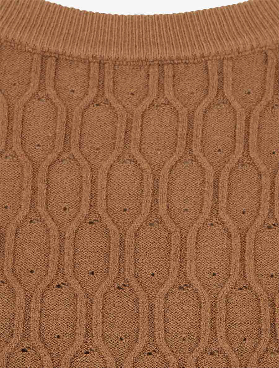 Pull ajusté en maille effet nid d&