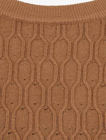 Pull ajusté en maille effet nid d&