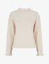 Pull duveteux à bords vagues - Écru - 1