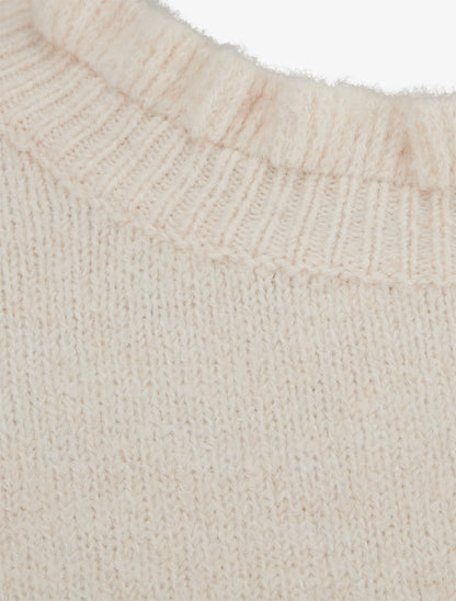 Pull duveteux à bords vagues - Écru - 3