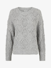 Pull duveteux oversize - Gris - 1