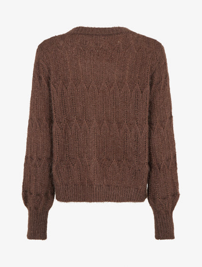 Gilet duveteux à détail irisé - Marron - 2