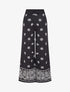 Pantalon en maille à imprimé ikat - Noir - 1