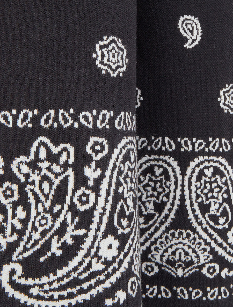 Pantalon en maille à imprimé ikat - Noir - 3