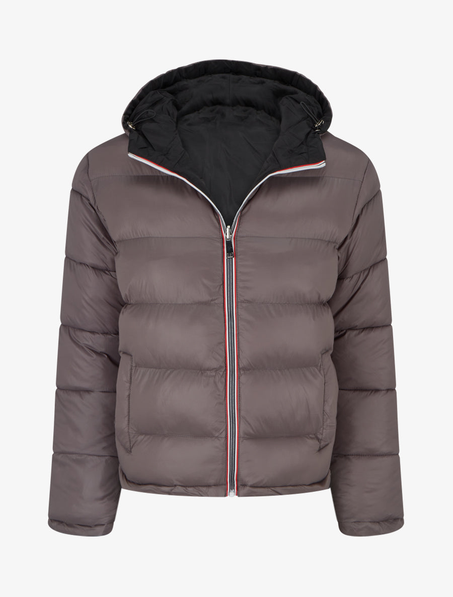 Doudoune matelassée reversible à capuche - Noir - 2