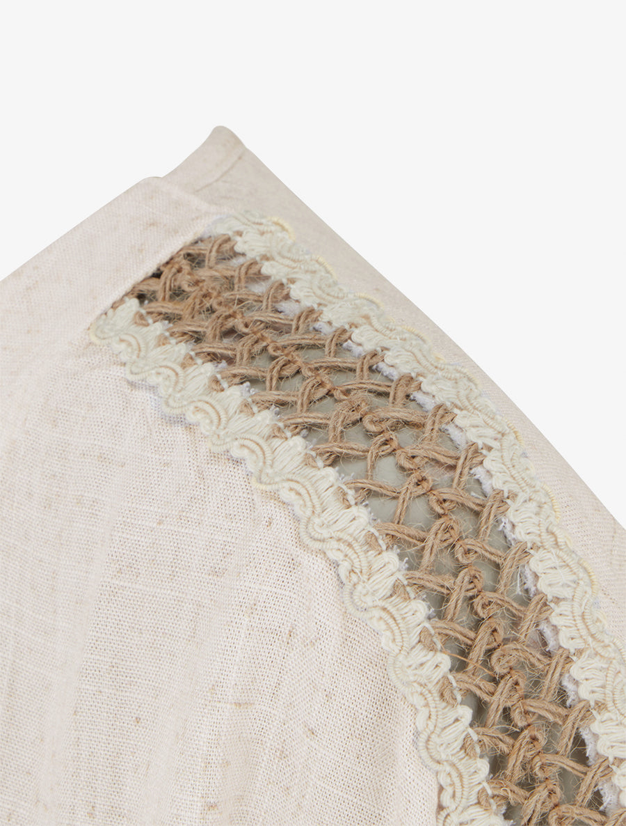 Top manches courtes à broderies ajourés - Crème - 3