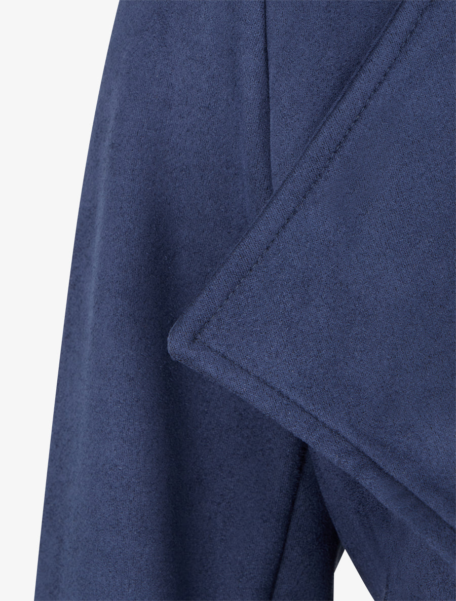 Veste en suédine à col châle - Marine