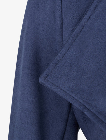 Veste en suédine à col châle - Marine