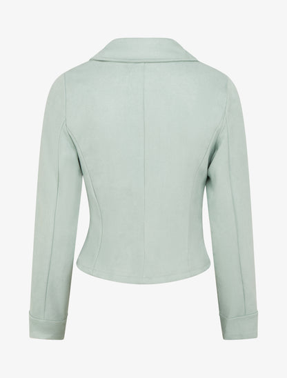 Veste en suédine à fermeture zippée - Vert d&