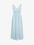 Robe longue à bretelles bijoux - Bleu ciel - 1