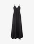 Robe élastiquée à empiècements en crochet - Noir - 1