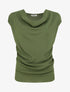 Top uni sans manches à col bénitier - Kaki - 1