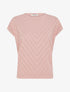 Top uni ajouré à col rond - Rose - 1