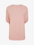Top uni texturé à manches courtes - Rose - 1