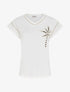 T-shirt manches courtes à palmier brodé - Blanc - 1