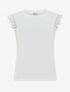 Top droit à épaules en dentelle - Blanc - 1