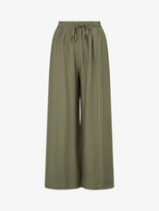 Pantalon ample à détail plissé - Kaki - 1