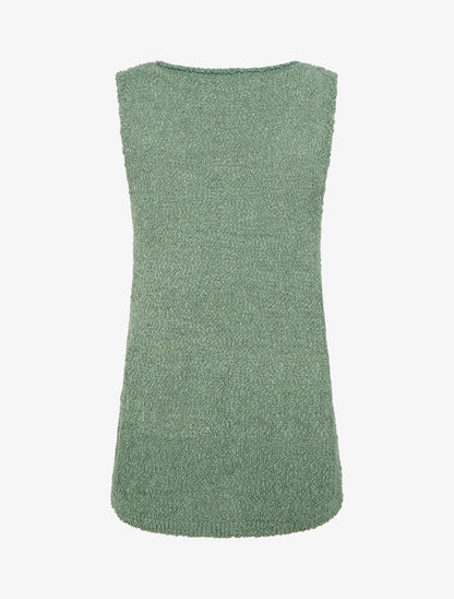 Débardeur en maille style peau de mouton - Kaki - 2