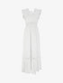 Robe évasée à col en dentelle - Blanc - 1