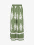 Pantalon ample à imprimé arabesque - Kaki - 1