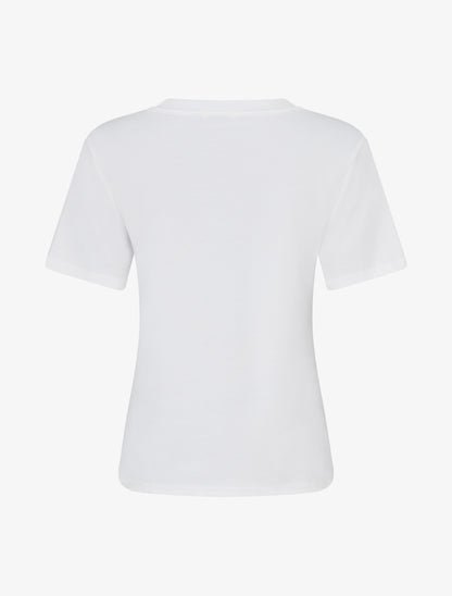 T-shirt manches courtes à poche brodée - Blanc - 2