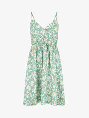 Robe imprimé feuillage à détail irisé - Vert d&