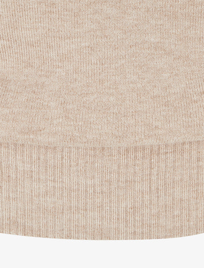 Pull droit manches chauve-souris et col bateau - Taupe - 3