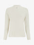 Pull droit à col montant et boutons décoratifs - Beige - 1