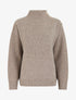 Pull en laine mélangée à boutons fantaisies - Taupe - 1