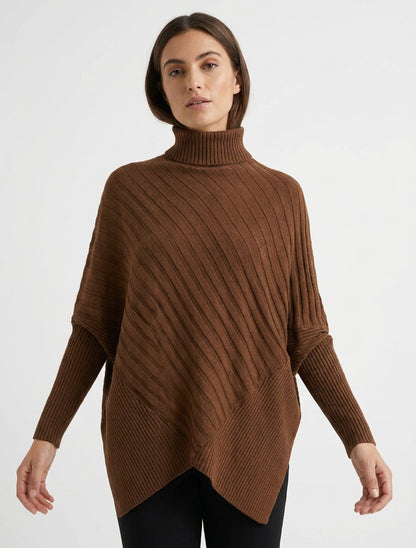Pull oversize manches chauve-souris - Camel