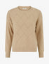 Pull uni en maille à col rond - Camel clair - 1