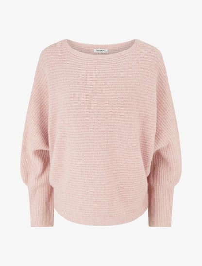 Pull en maille à manches longues chauves-souris - Rose - 1