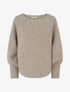 Pull en maille à manches longues chauves-souris - Taupe - 1