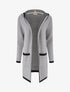 Gilet ouvert à capuche - Gris - 1
