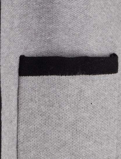 Gilet ouvert à capuche - Gris - 3
