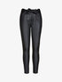 Pantalon à taille haute en simili - Noir - 3