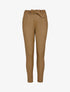 Pantalon à taille haute en simili - Marron clair - 1