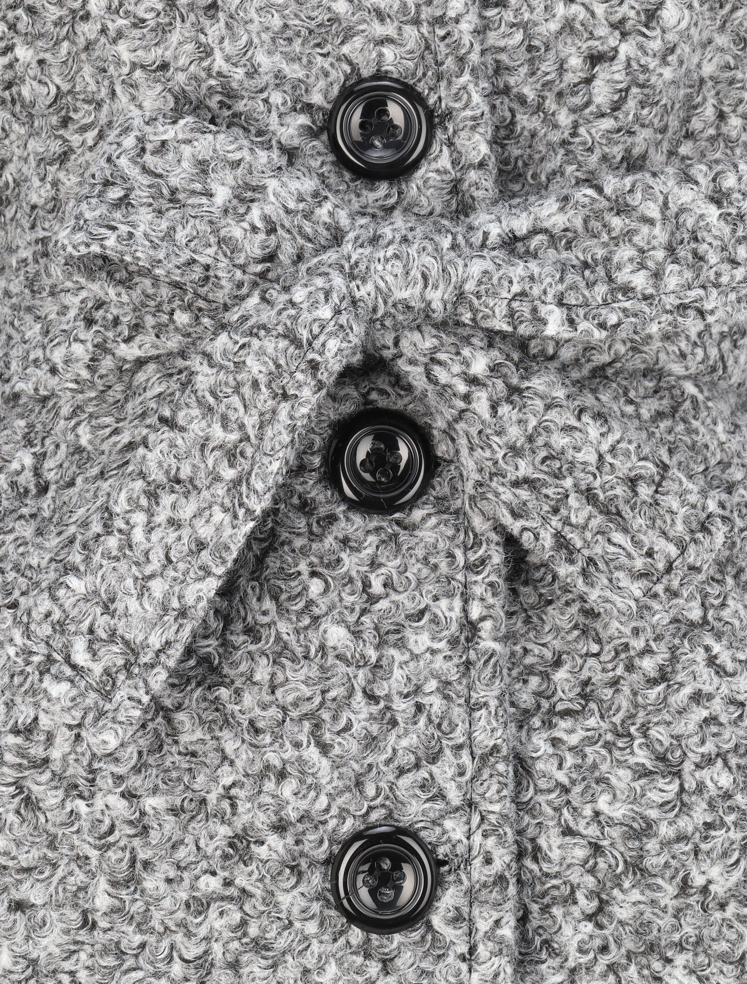 Manteau boutonné à capuche - Gris chiné - 3