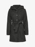Manteau boutonné à capuche - Noir - 4